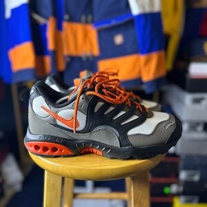 Nike Air Max Sneakers - Black, Orange, and Gray